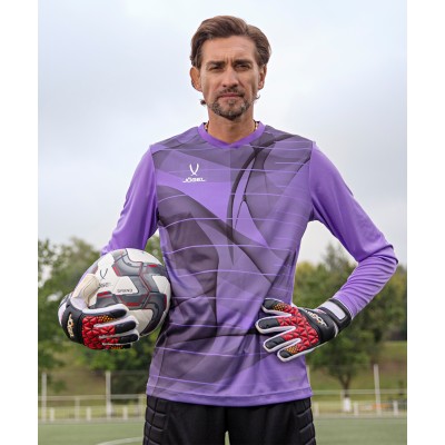 Свитер вратарский DIVISION PerFormDRY GK Pattern LS, сиреневый/темно-серый/белый, детский